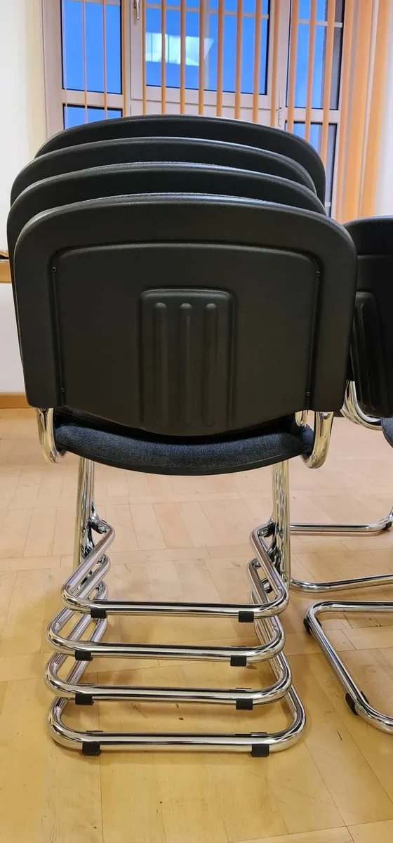 Conference chair / Stacking chair - chrome / anthr - Image 3