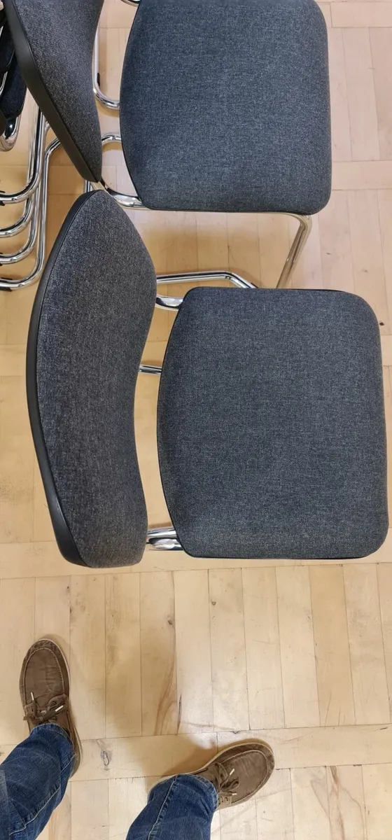 Conference chair / Stacking chair - chrome / anthr - Image 4