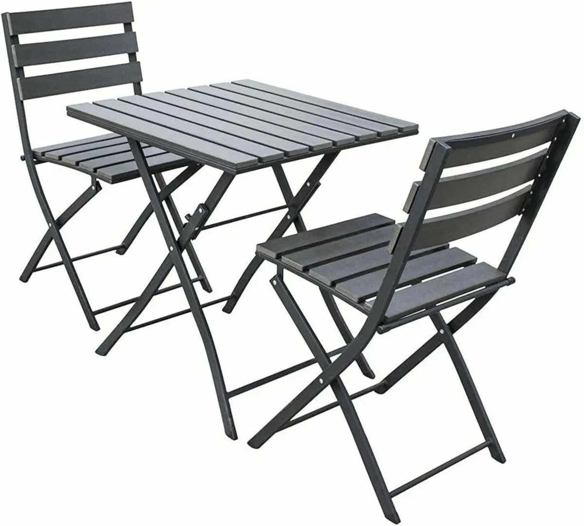 Outdoor Bistro Set Foldable Table Chairs - Image 2