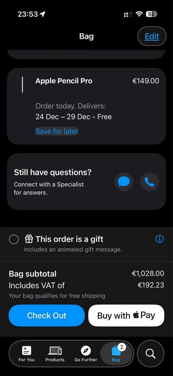 iPad Air 13” M3 128Gb & Apple Pencil Pro Both New - Image 2