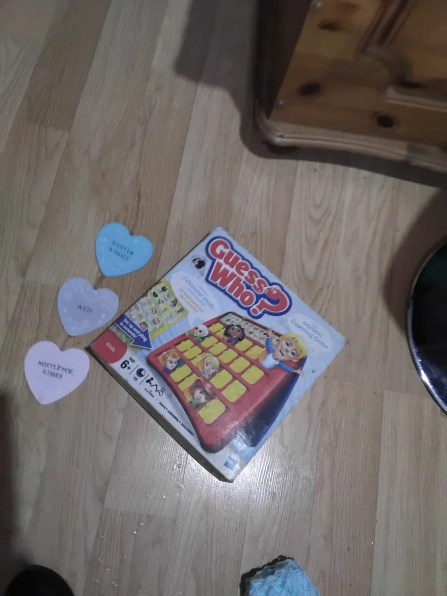 Guess who game and hearts