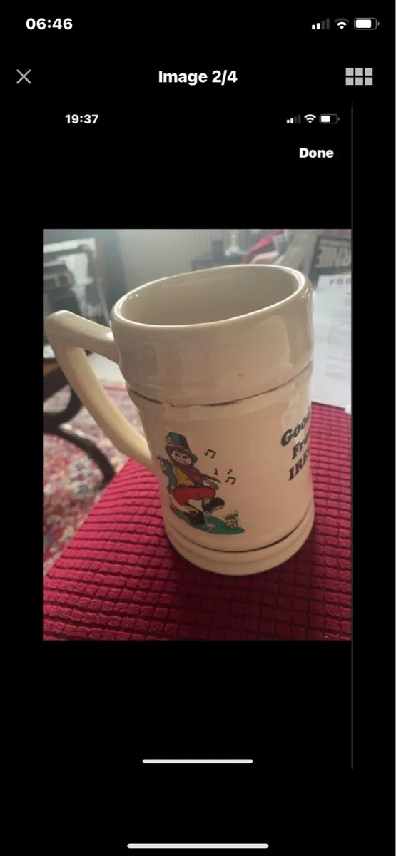 Good Luck From Ireland Ceramic Tankard - Image 1