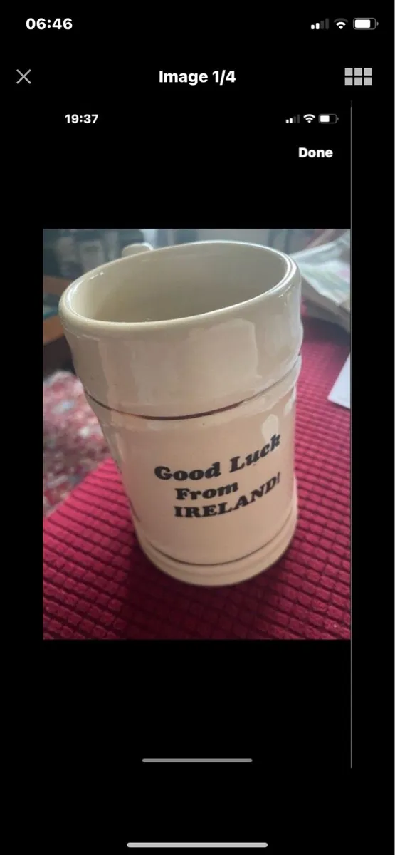 Good Luck From Ireland Ceramic Tankard - Image 2