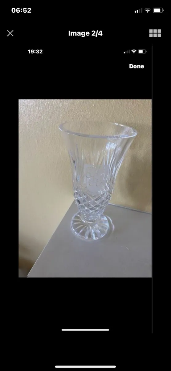 Rare Dublin Millennium Crystal Vase - Image 2