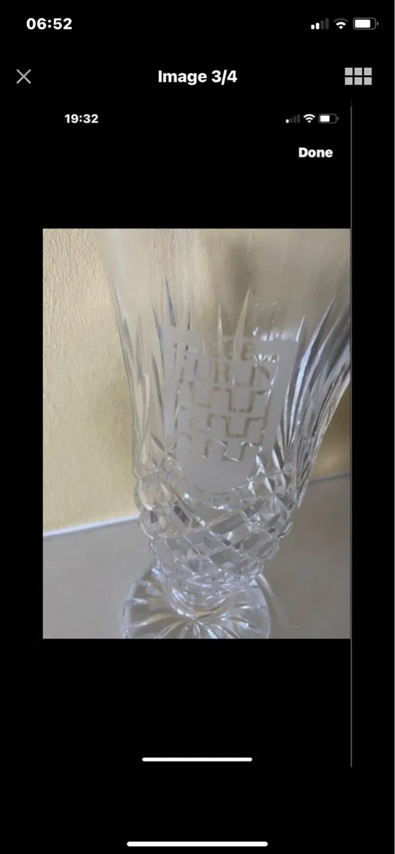 Rare Dublin Millennium Crystal Vase - Image 3
