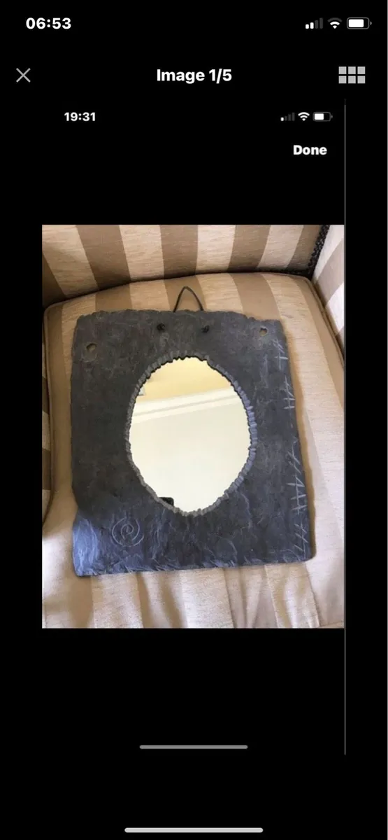 Kerry Slate Mirror (400 mil year old slate) - Image 1