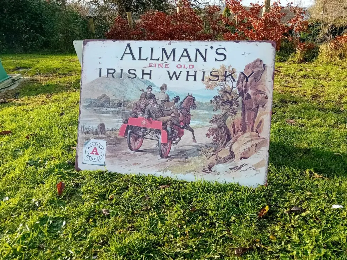Allmans Large Tin Sign - Image 1