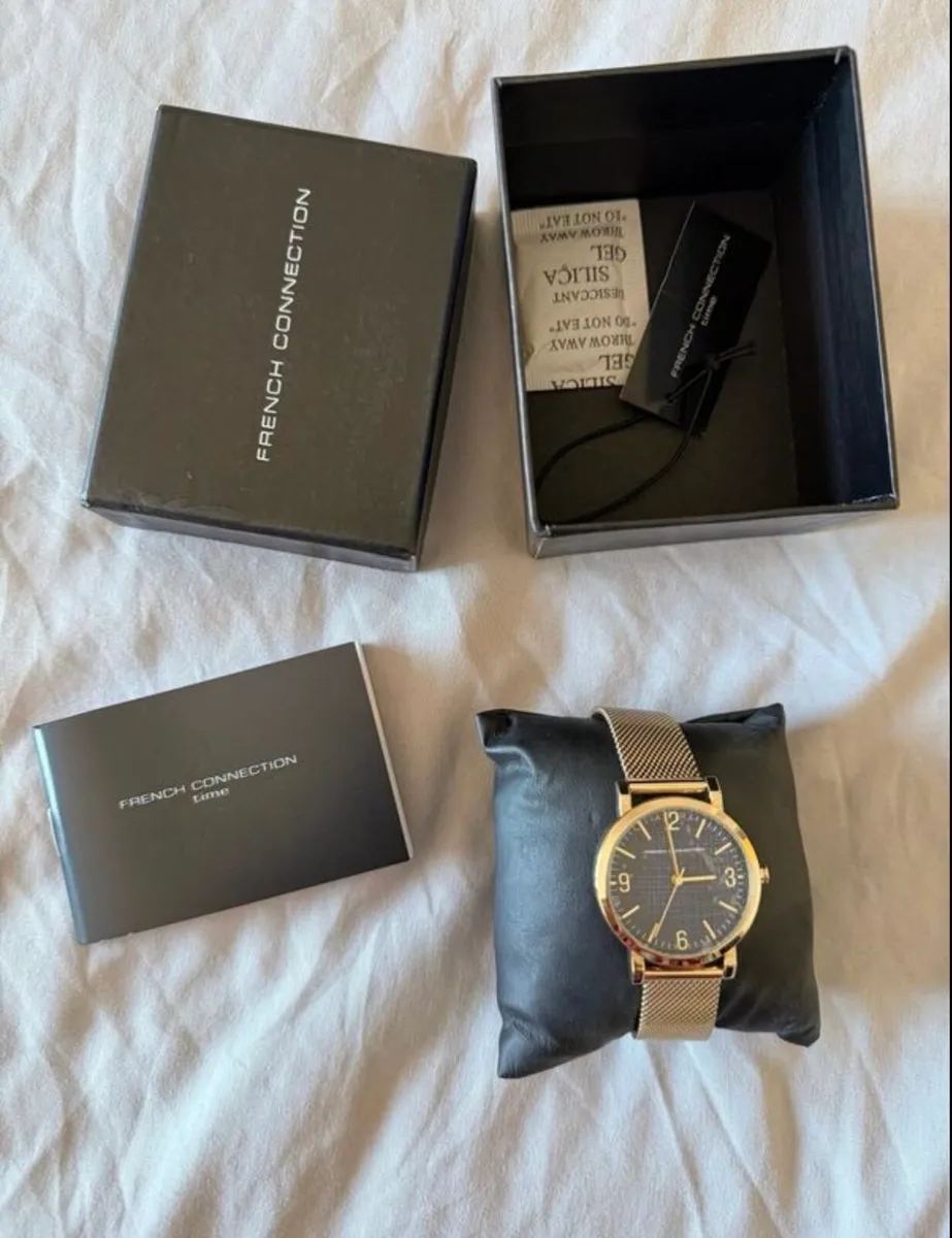 Brand new French Connection watch, gold and blue - Image 2