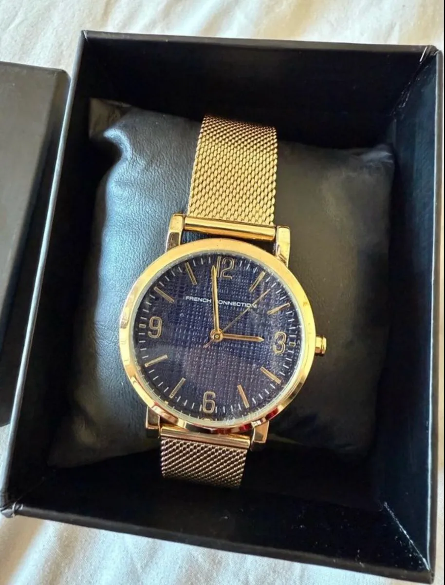 Brand new French Connection watch, gold and blue - Image 3