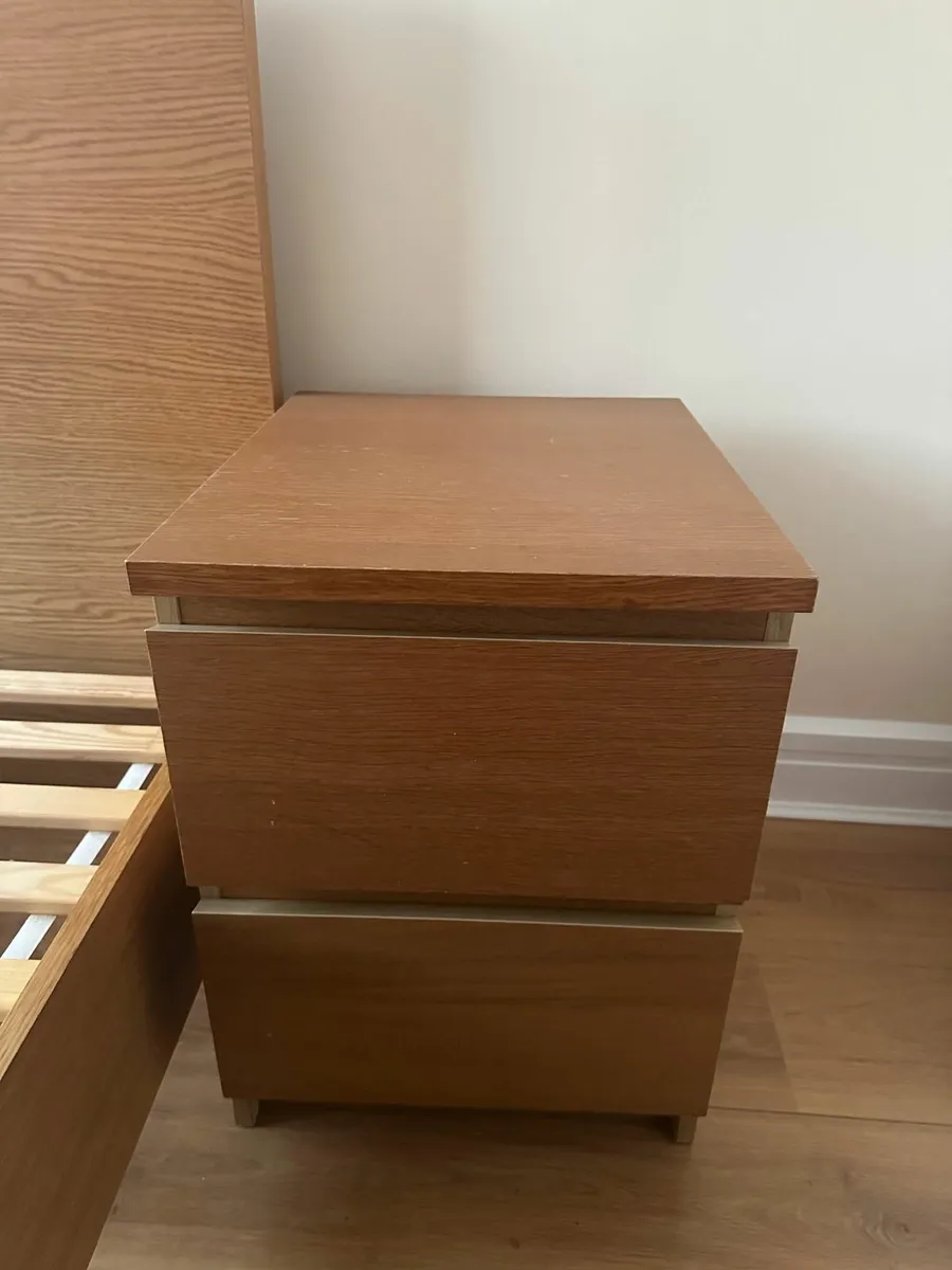 Double bed + Mattress + 2 Bedside Tables - Image 2