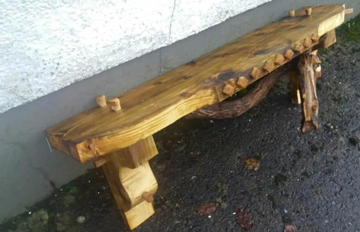 Rustic Floating Driftwood Stove Mantle / Shelf - Image 3