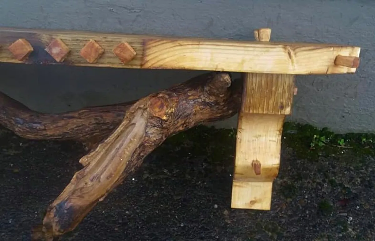 Rustic Floating Driftwood Stove Mantle / Shelf - Image 4