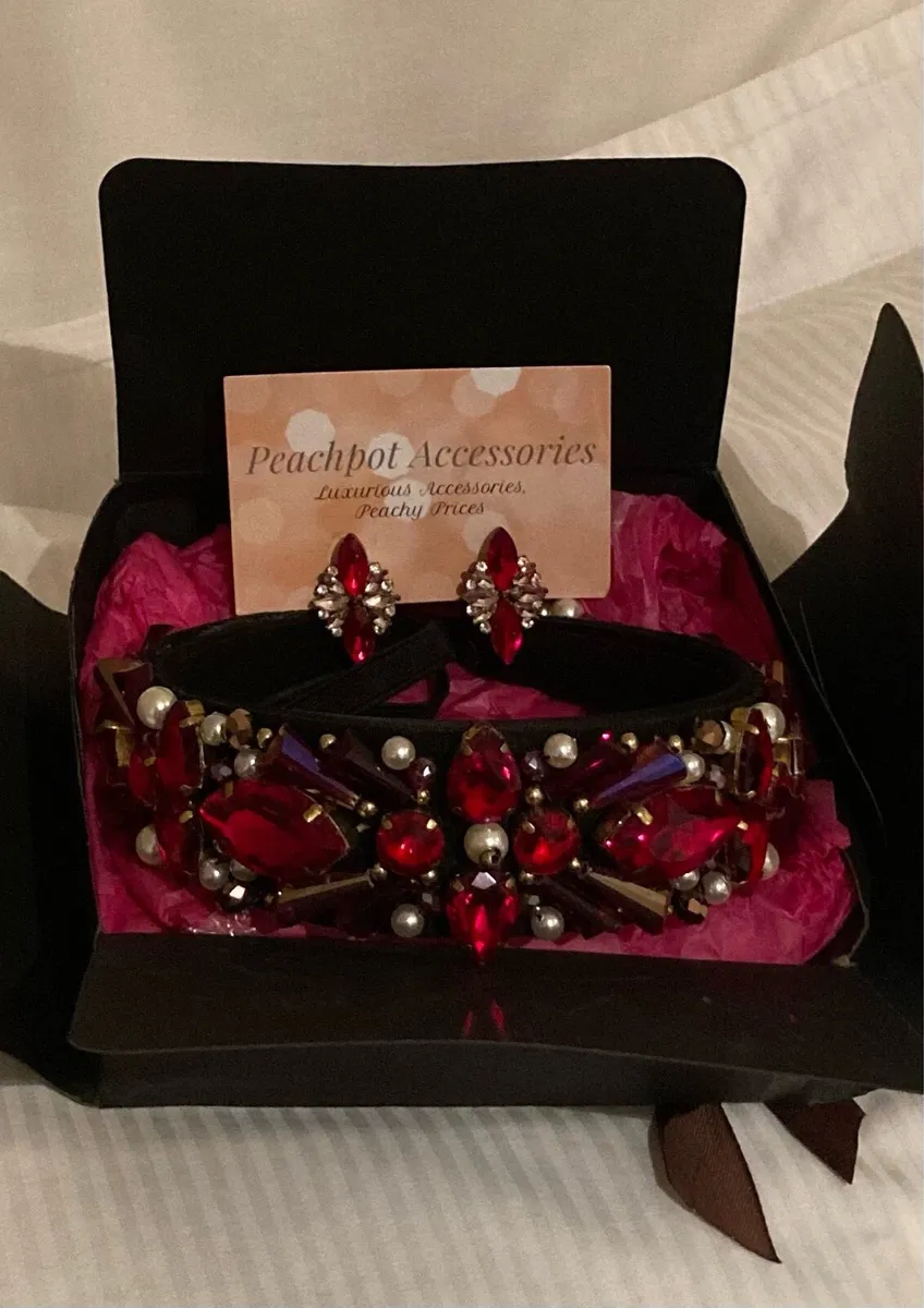 Jewelled Headband & Earrings Set - Image 1