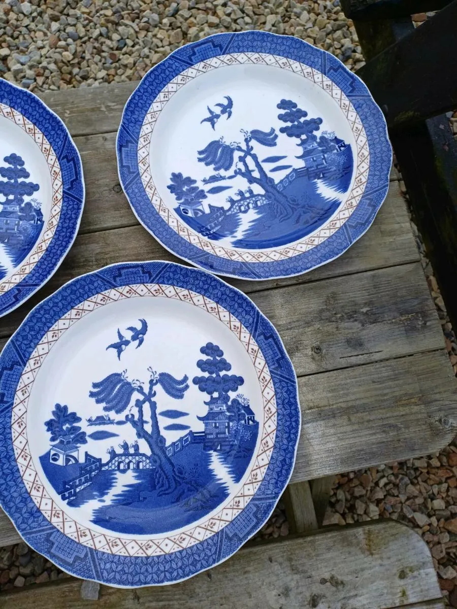 Vintage Royal Doulton Blue Willow Plates - Image 4