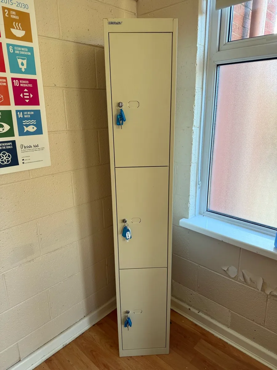 3-Door Metal Lockers With Keys (Multiple) - Image 3