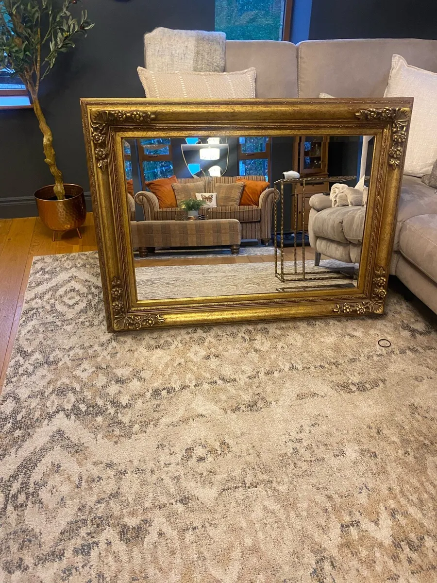 Large Ornate Gold Mirror – Antique Style - Image 2