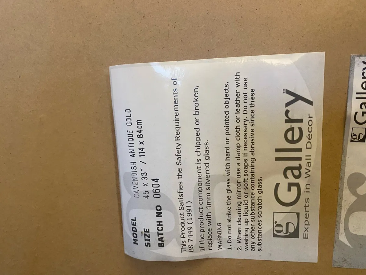 Large Ornate Gold Mirror – Antique Style - Image 4