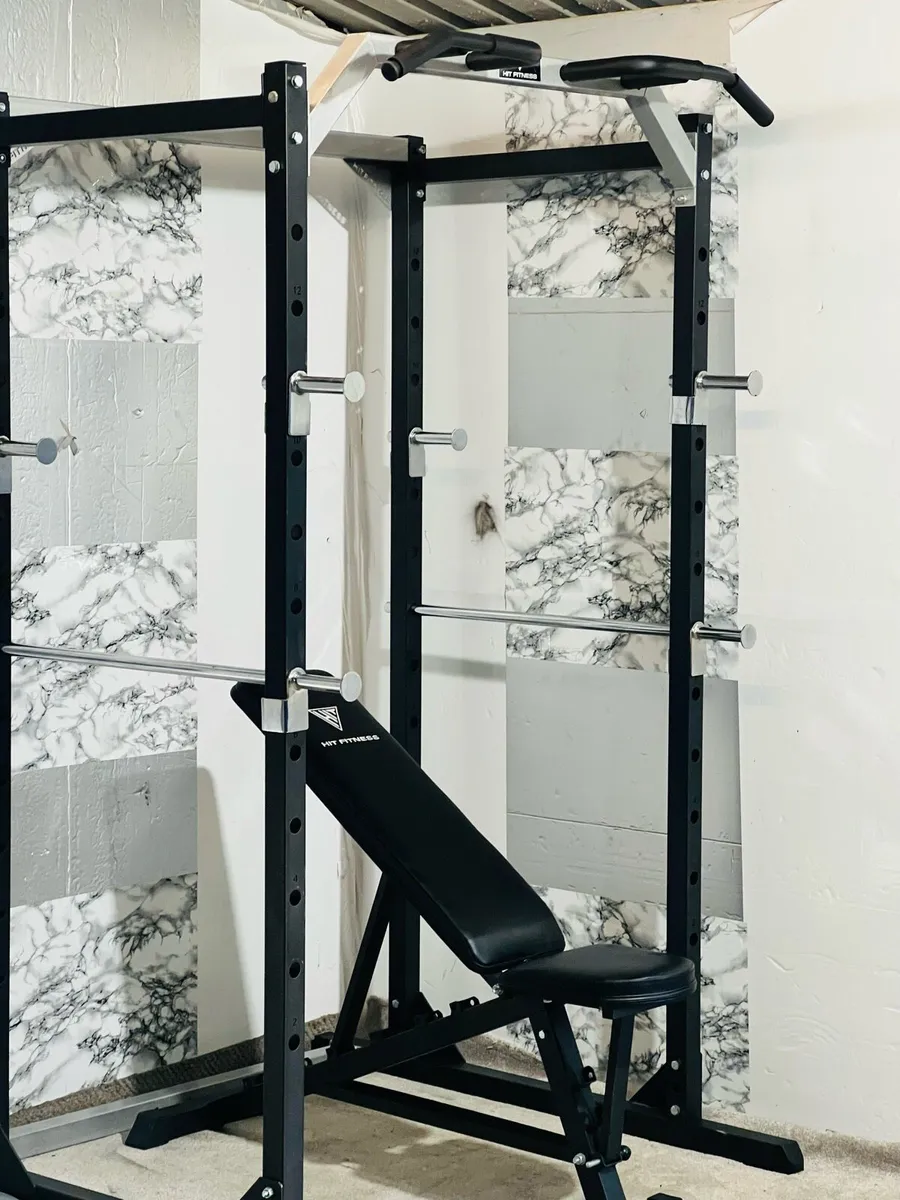 OLYMPIC WEIGHTLIFTING SET RACK BENCH WEIGHTS ++ - Image 3