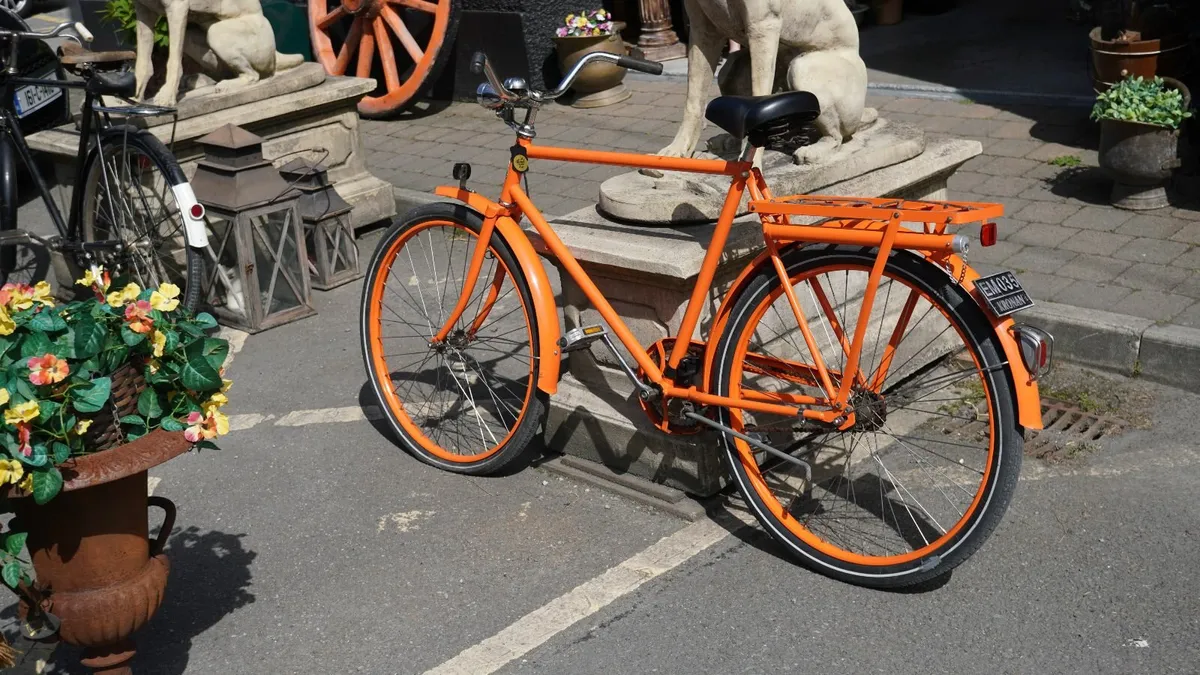 Vintage Orange Kronan Bicycle - Image 2