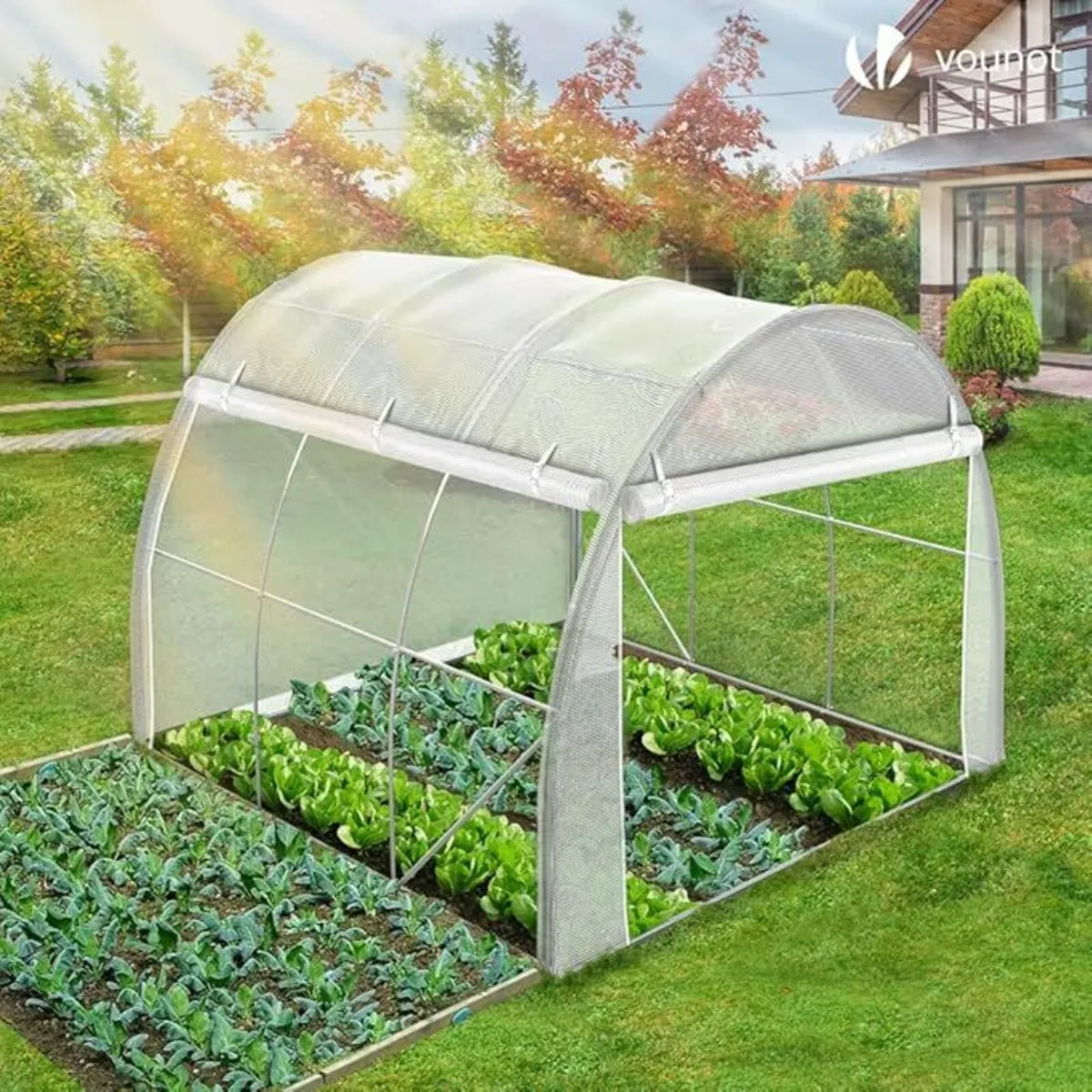 Walk In Polytunnel Greenhouse 3x2x2m White - Image 3