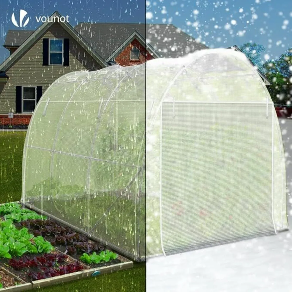 Walk In Polytunnel Greenhouse 3x2x2m White - Image 4
