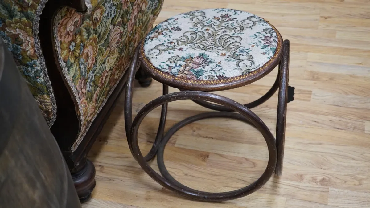 Vintage Bentwood Stool - Image 2