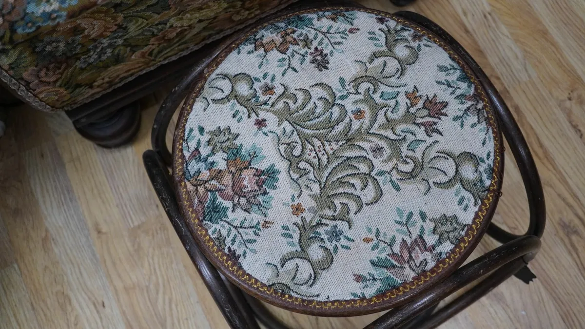 Vintage Bentwood Stool - Image 3