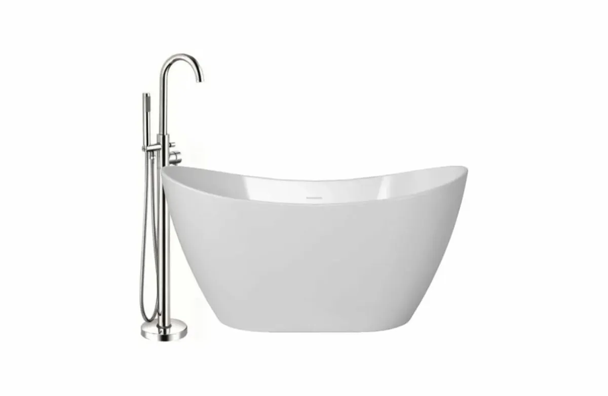 Bathshack Dublin Freestanding Bath Deal Chrome #2