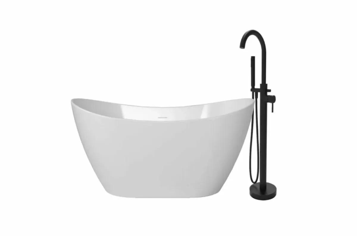 Bathshack Dublin Freestanding Bath Deal Black #2