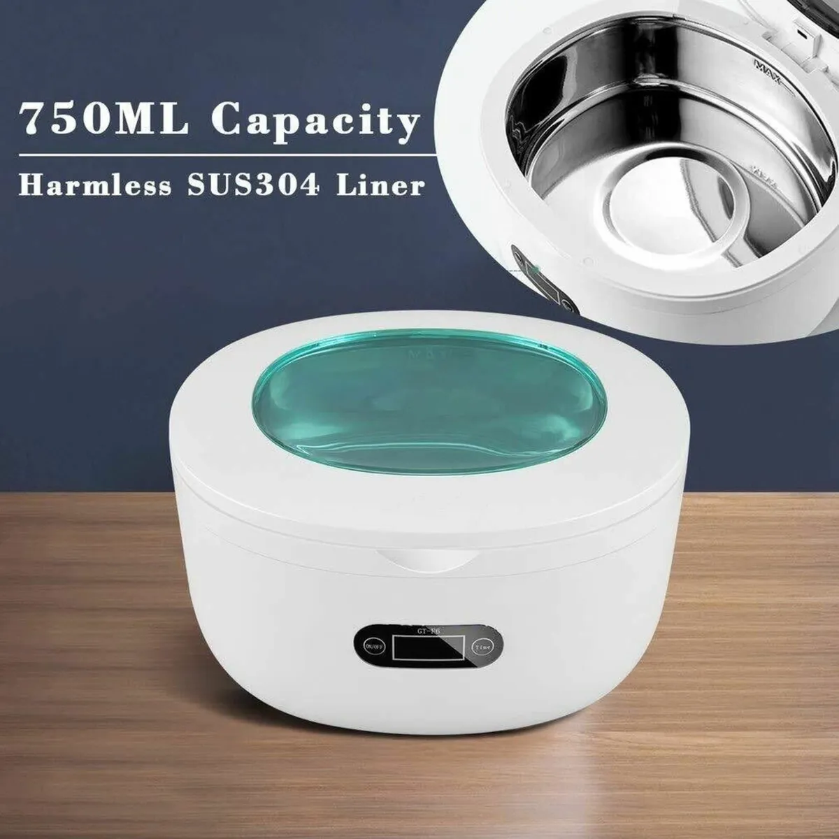 750ml Ultrasonic Cleaning Machine Digital Timer - Image 2