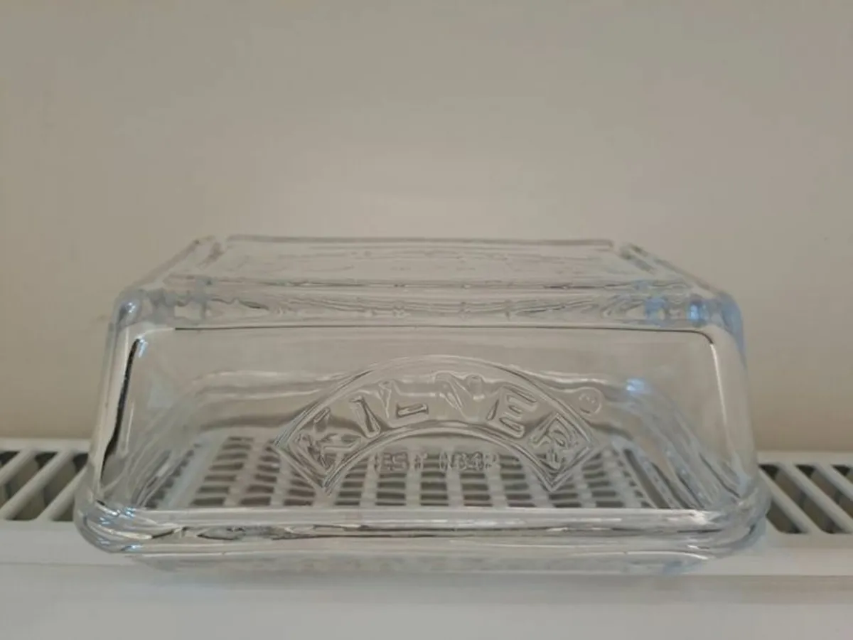 Glass butter dish - Image 2