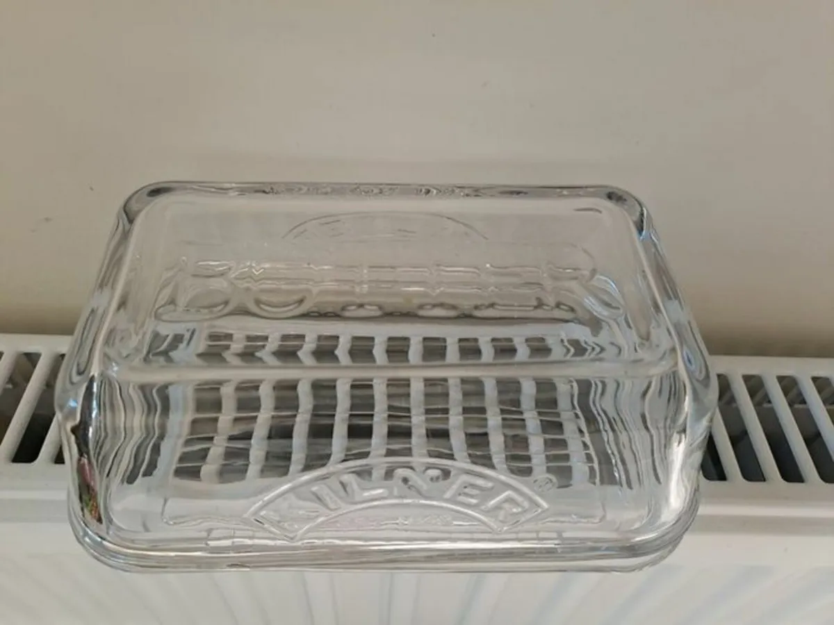 Glass butter dish - Image 3