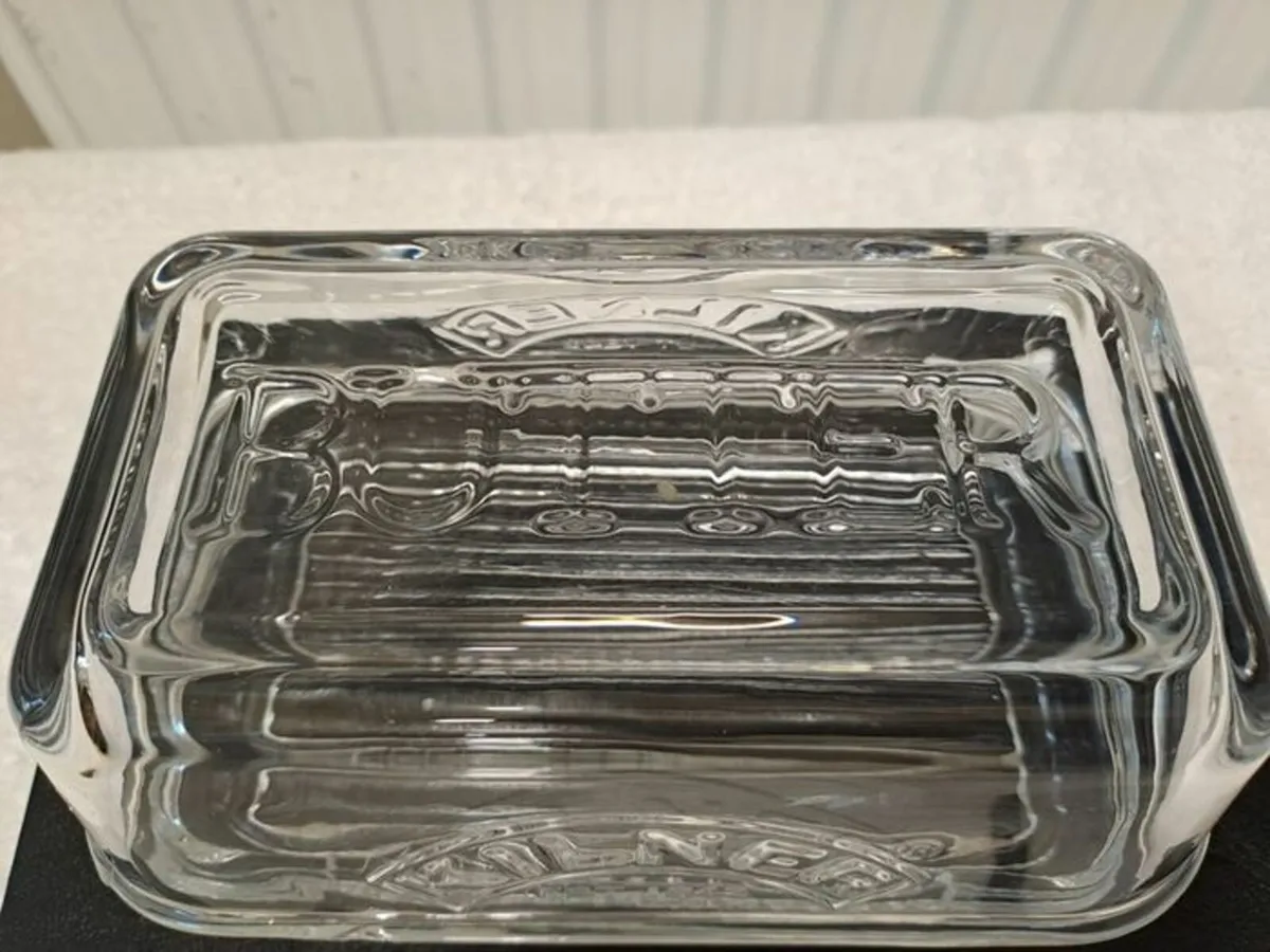 Glass butter dish - Image 4
