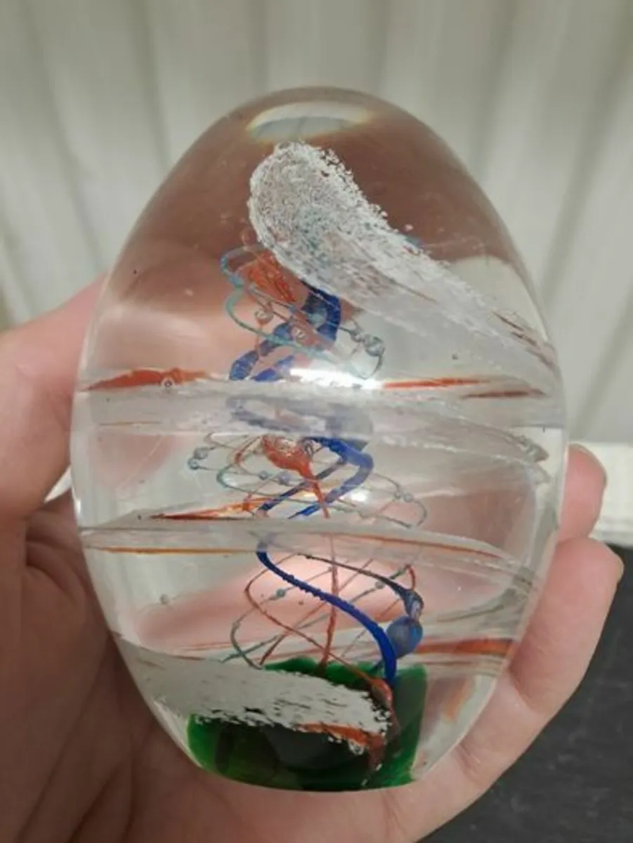 Vintage hand- blown art glass Paperweight - Image 2