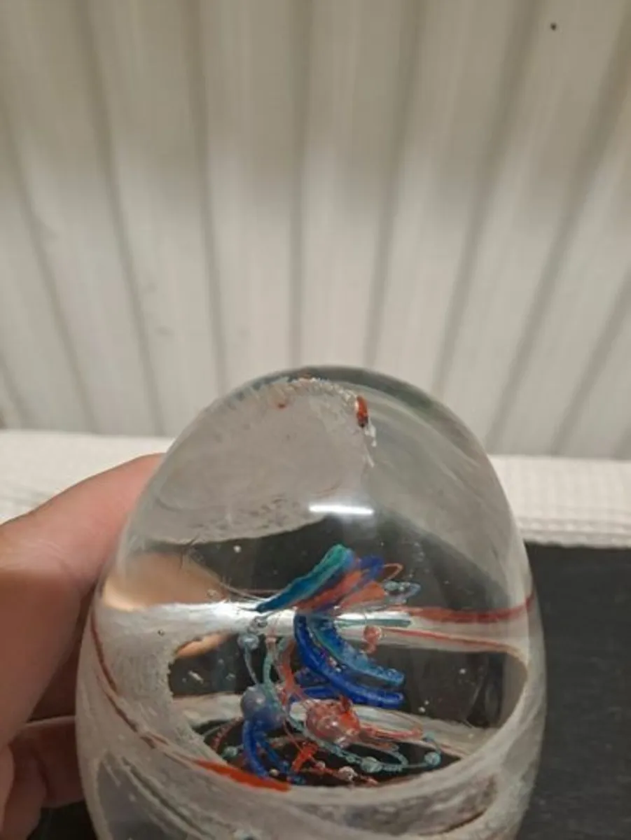 Vintage hand- blown art glass Paperweight - Image 4