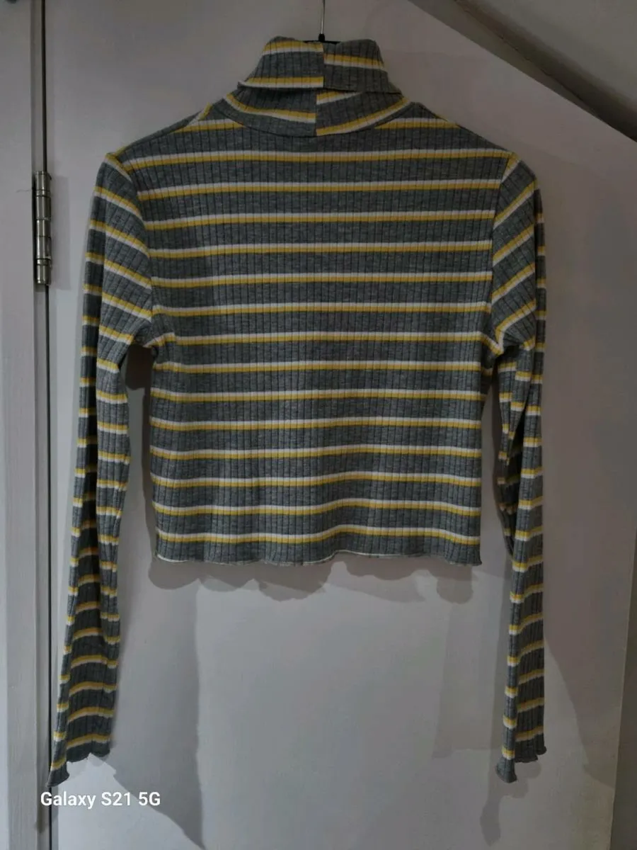 Primark Striped Turtleneck Top - Size S - Image 2