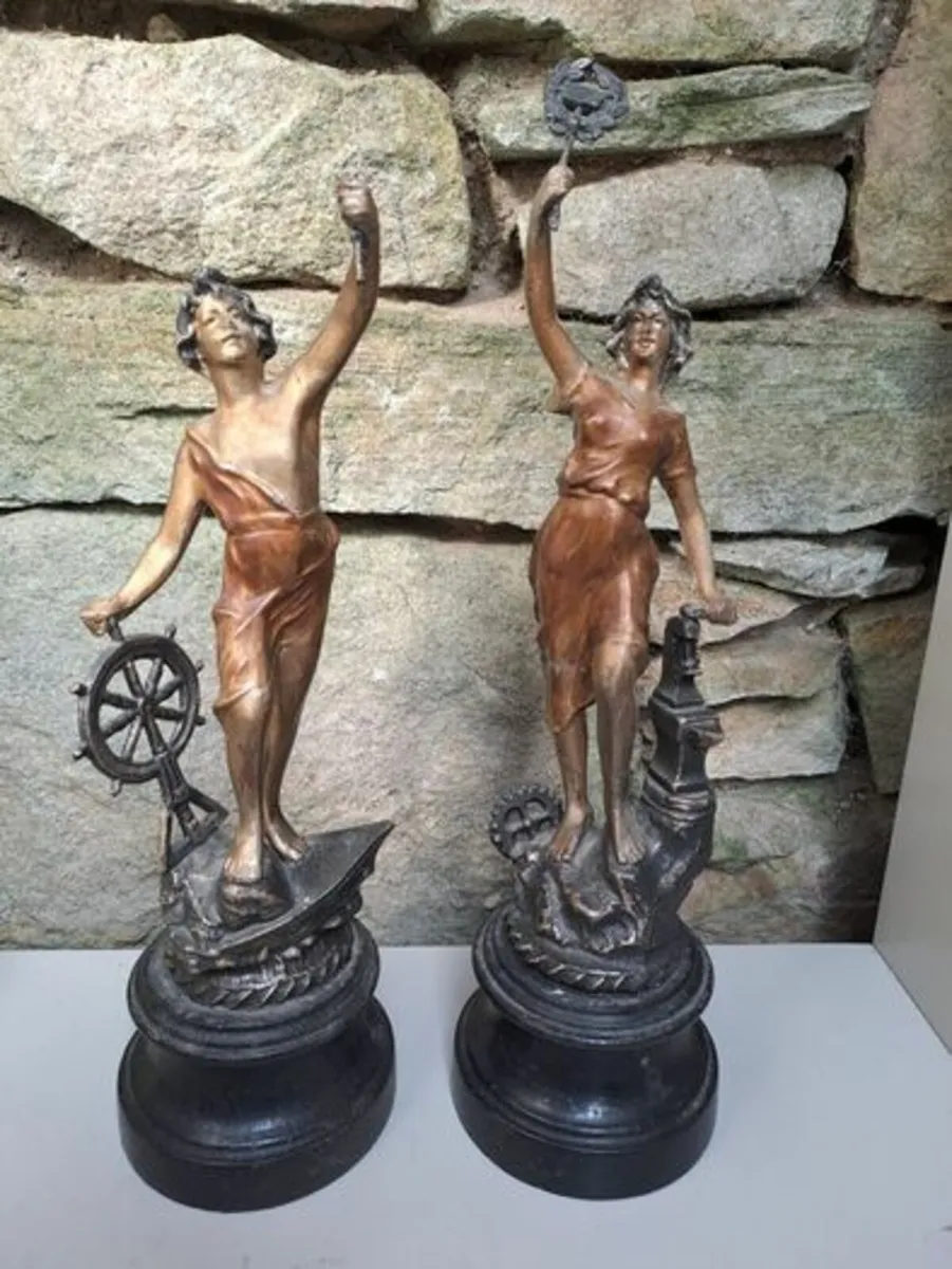 Antique Spelter figurines - Image 1
