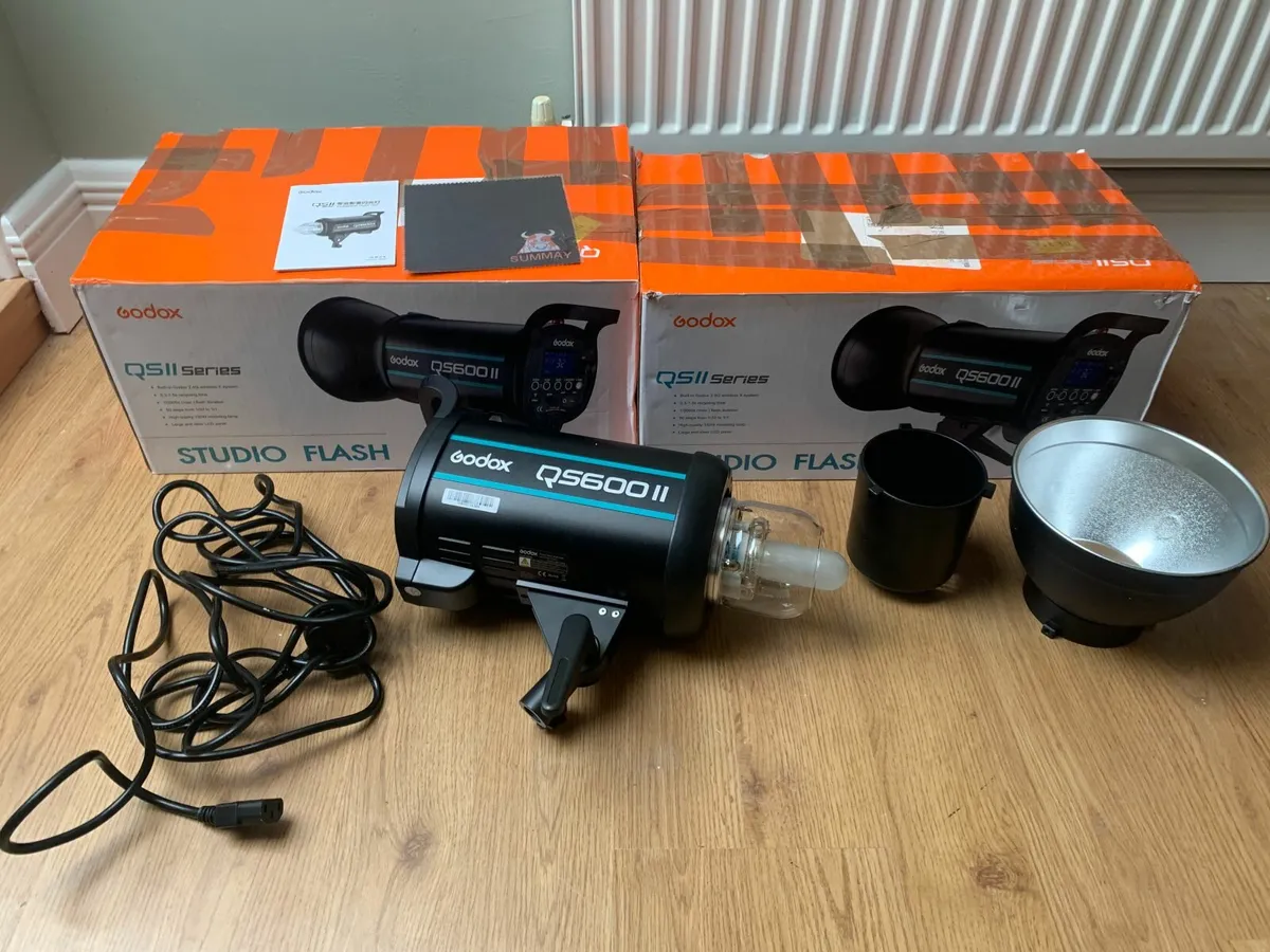 2 x Godox QS600 II 600Ws Photography Strobe Lights - Image 1