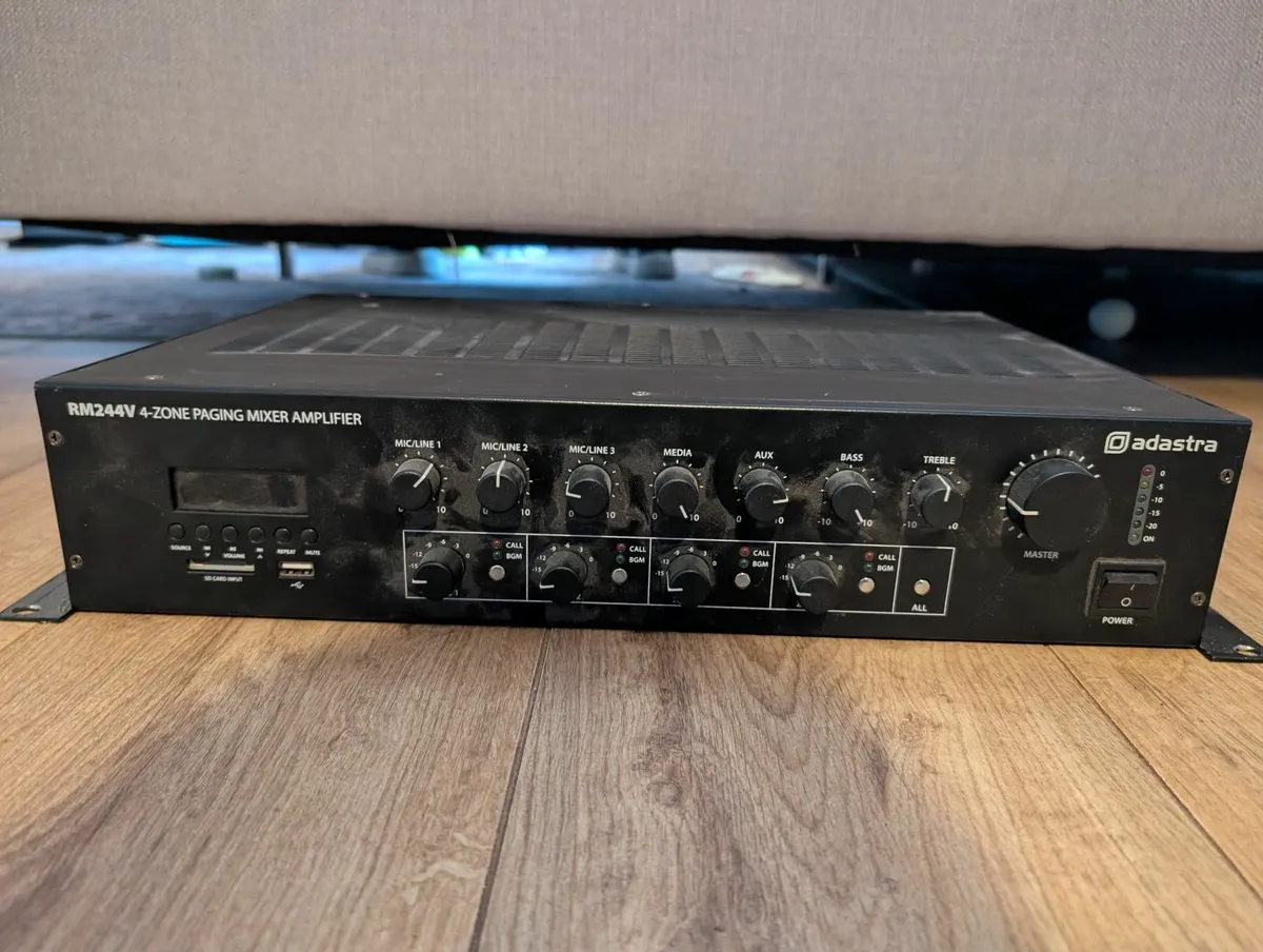 Adastra RM244V – 4-Zone Paging Mixer Amplifier - Image 2