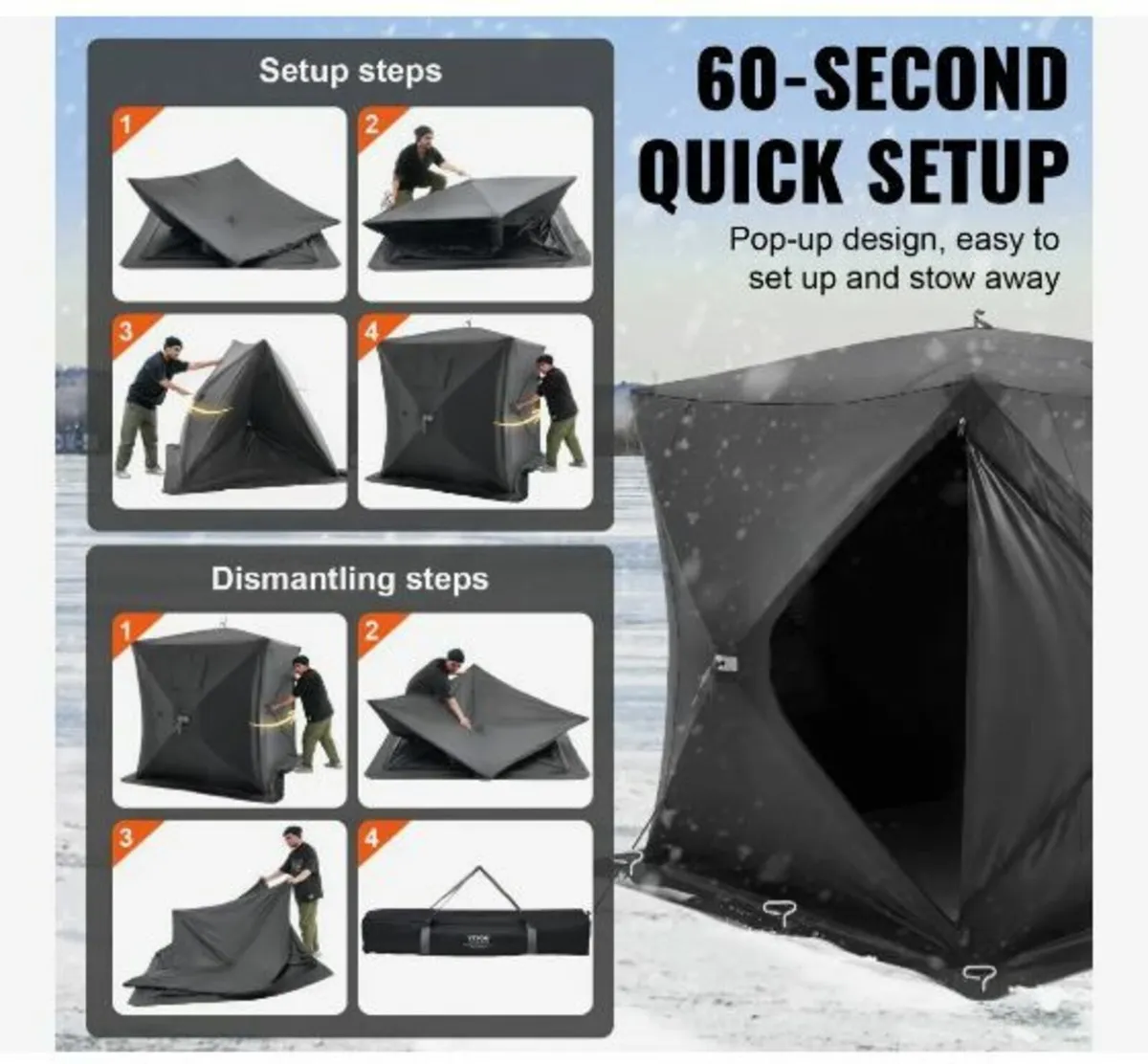 Portable Ice Shelter, 3-4 Person - Image 4