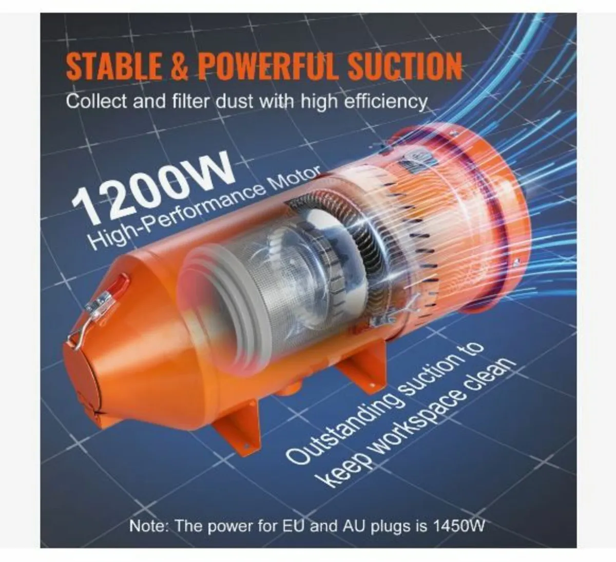 Dust Collection System: 1450W - Image 3