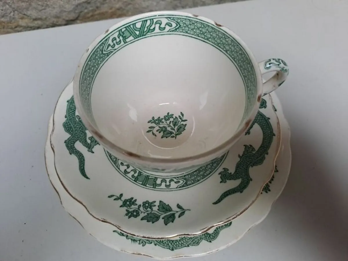 Antique Royal Cauldon cup, saucer and cake plate - Image 4