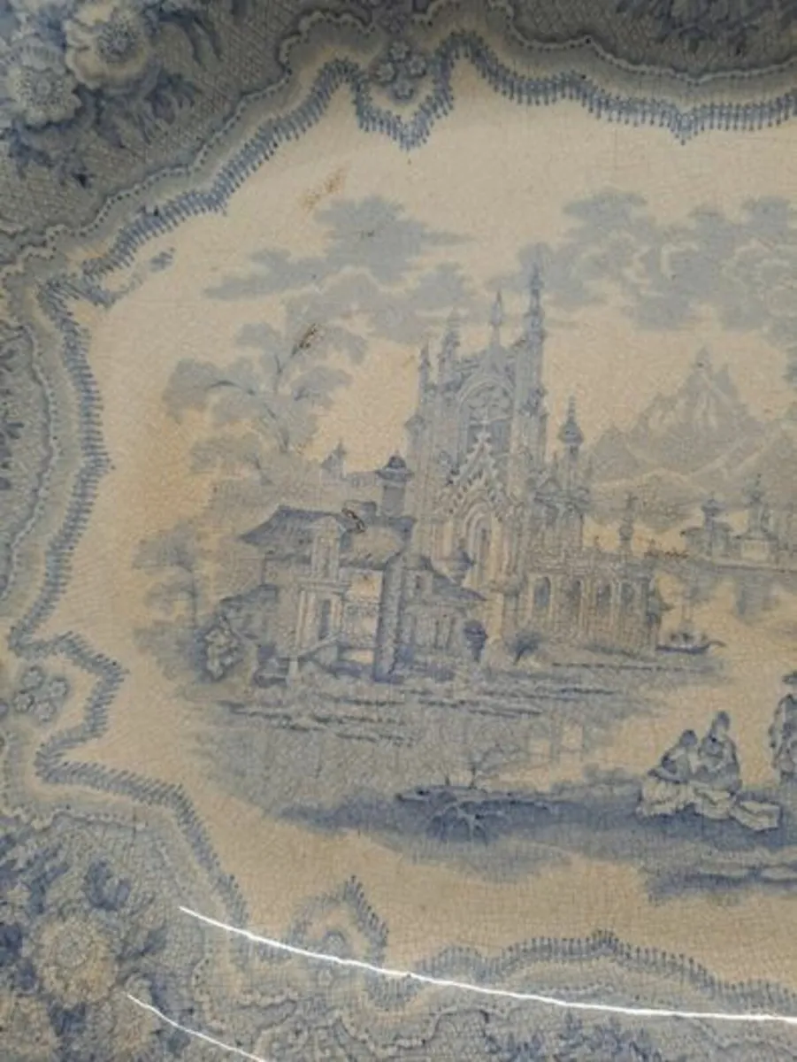 1850s Syria Pattern turkey serving platter - Image 3