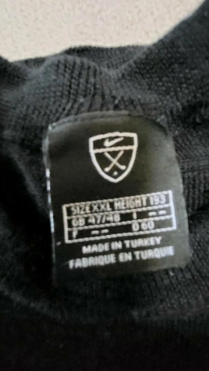 Mens Black Nike Golf jumper XL - Image 2