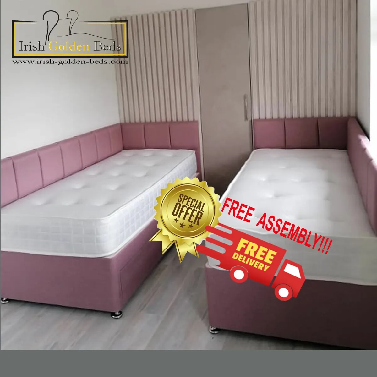 bed frame and headboard, free delivery - Image 4