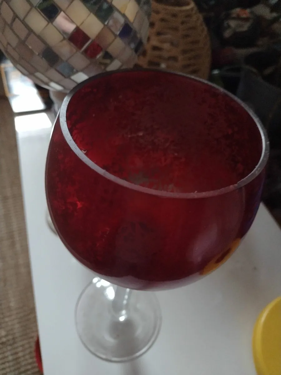 Tall glass candle holder - Image 3