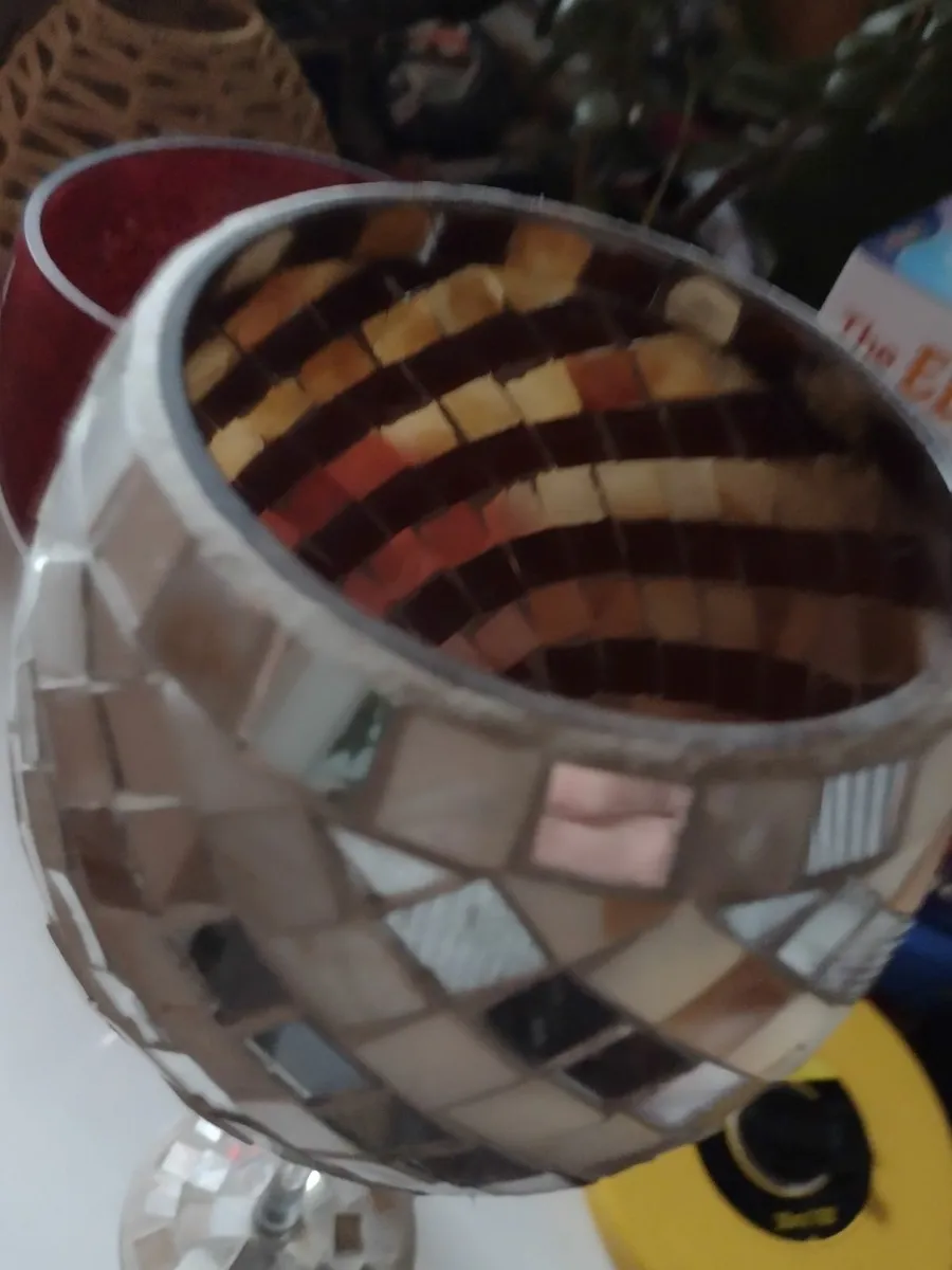 Tall glass candle holder - Image 4