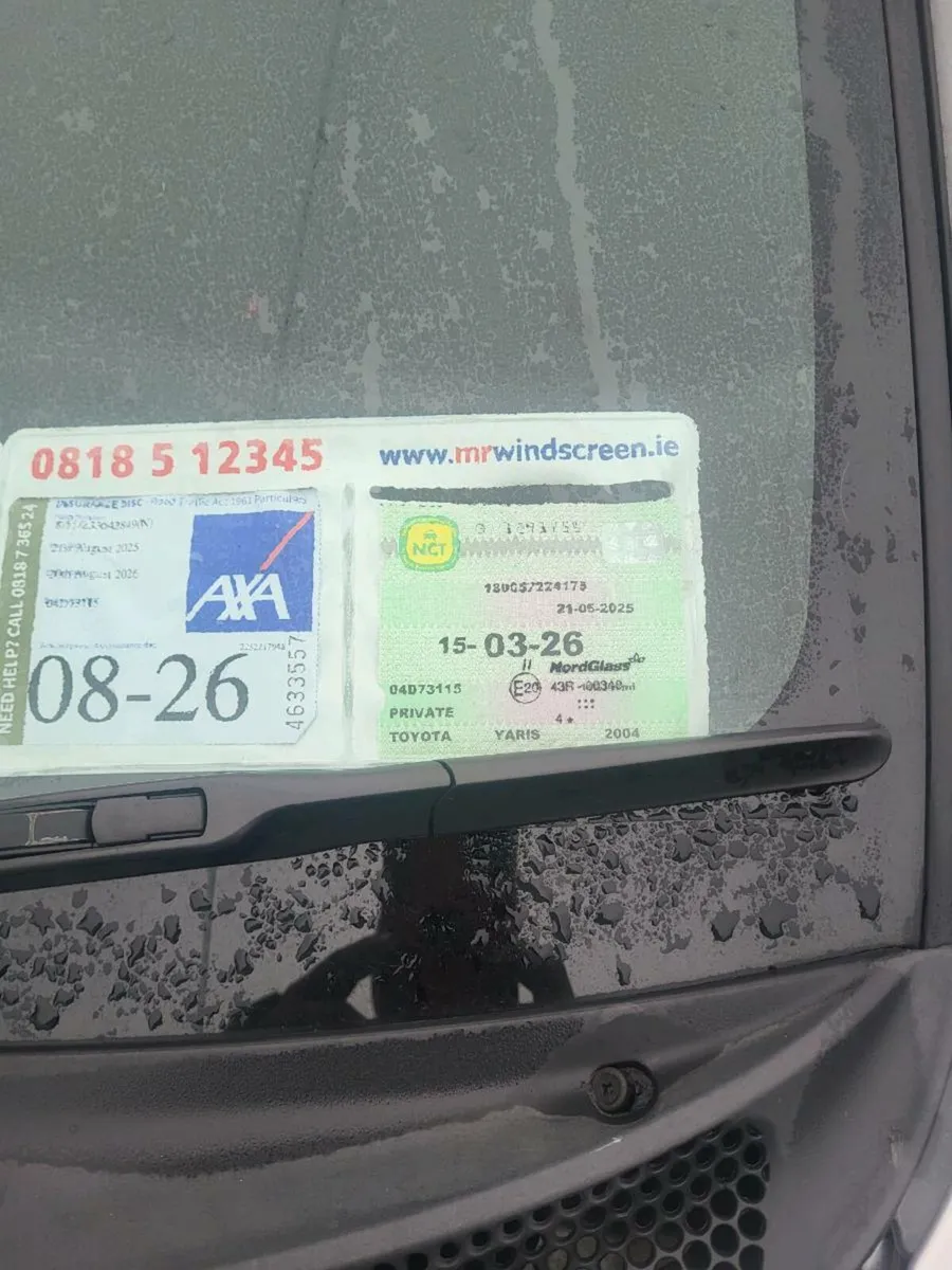 Toyota yaris with nct and tax - Image 1