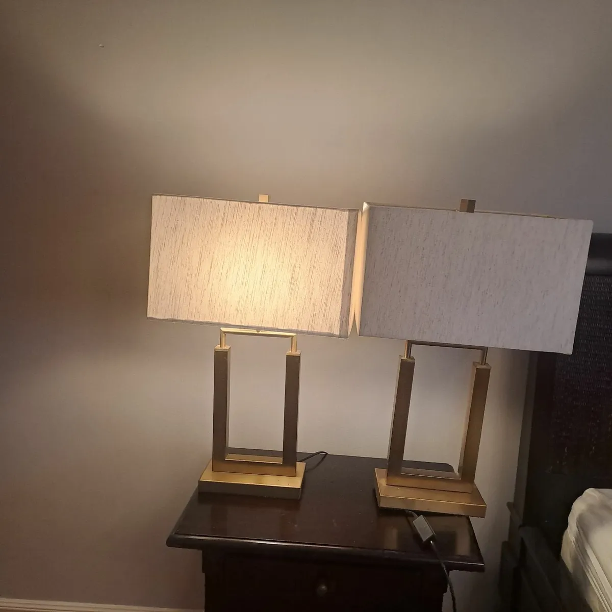 Paul Costello gold lamps x2