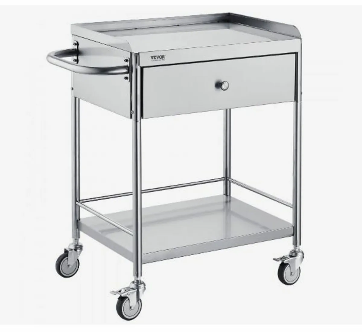 Medical Cart, 2 Layers Stainless Steel - Image 1